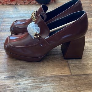 BRAND NEW Women's Cute Platform Loafers with Chunky Block Heel Size 10